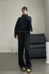 BASERANGE camel turtleneck sweater FCTN-RIB-WI23 black